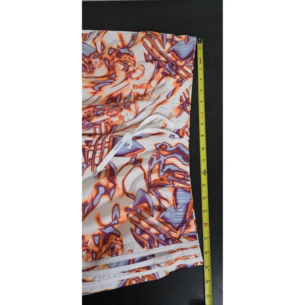 NWT ADIDAS ORIGINALS AOP 2XL PULL ON ALL DAY SWIM SHORTS Trunks Beach Neon Swirl
